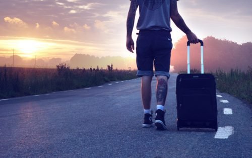 Man and Suitcase