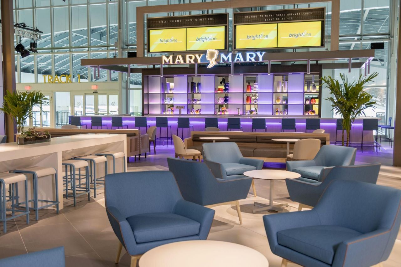 Mary Mary Bar at Brightline Orlando Station
